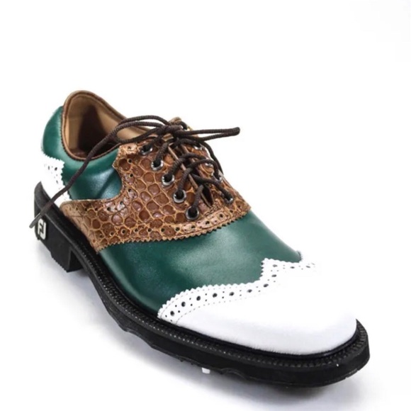 FJ icon shield leather golf shoes 4.5 - Picture 2 of 12
